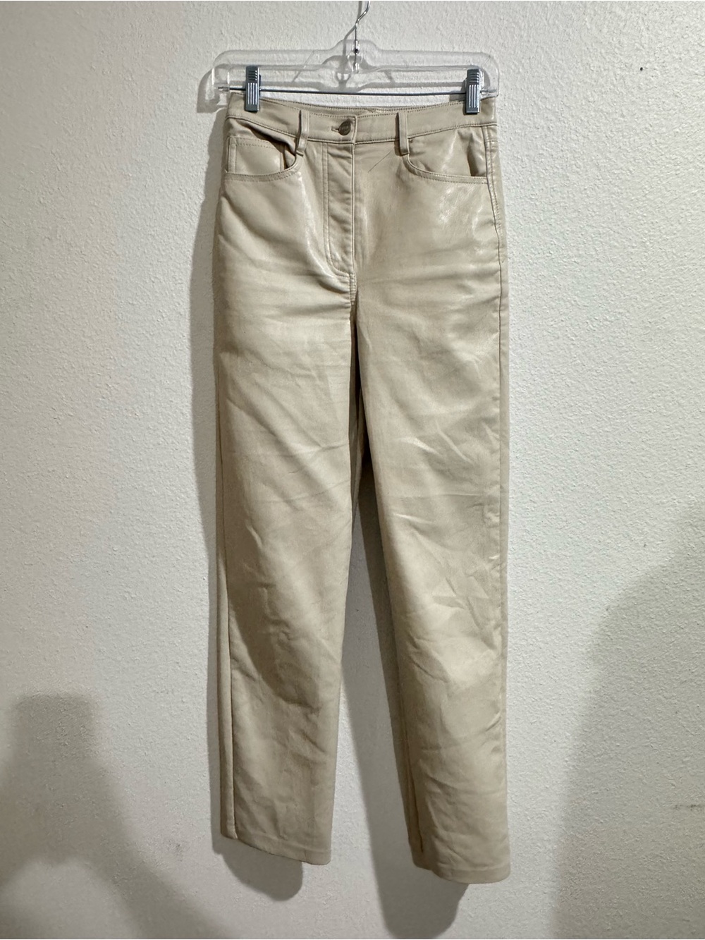 Wilfred High-Rise Cream Straight-Leg Pants